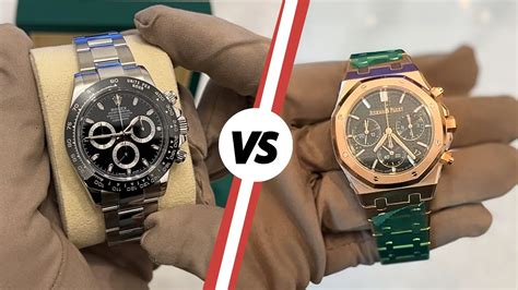 royal oak vs rolex daytona on hand